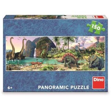 Puzzle - Dinozauri langa lac (150 piese)