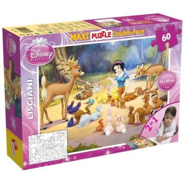 Puzzle de colorat maxi - Alba ca Zapada (60 piese)