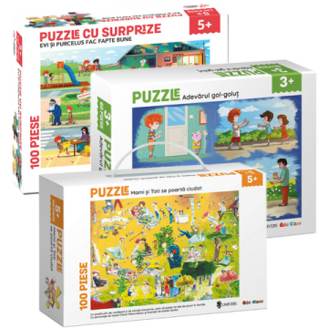 Pachet 3 puzzle-uri educative