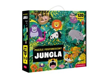 Joc educativ - Puzzle Fosforescent Mimorello - Jungla - Editura Kreativ