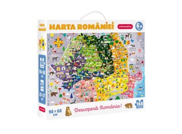 Joc educativ - Puzzle Mimorello - Harta Romaniei - Editura Kreativ