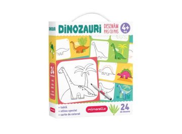 Joc educativ Mimorello - Dinozauri - Desenam pas cu pas