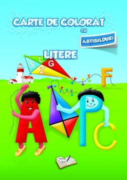 Carte de colorat cu abtibilduri. Litere (Ars Libri)