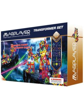 MAGPLAYER Joc de constructie magnetic - 208 piese 