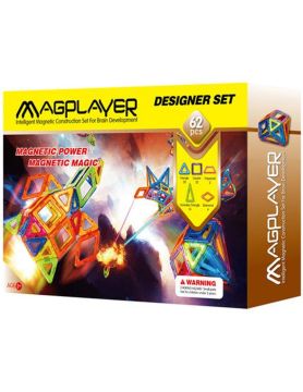 MAGPLAYER Joc de constructie magnetic - 62 piese 