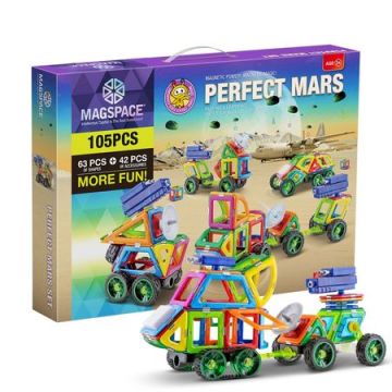 Magspace 105 Piese – Perfect Mars - Joc Magnetic Educativ de Constructie 3D