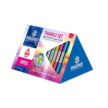 Magspace 10 Piese - Triangle Set - Joc Magnetic Educativ de Constructie 3D