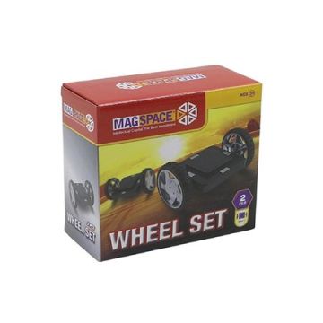 Magspace 2 Piese – Wheel Set – Platforma Roti cu Magnet de Constructie 3D