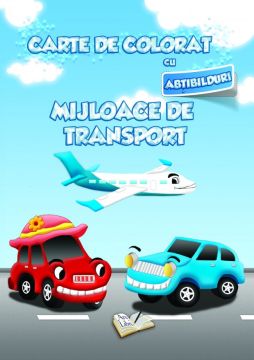 Carte de colorat cu abtibilduri. Mijloace de transport (Ars Libri)