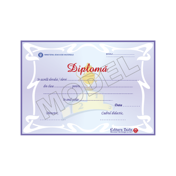 Diploma scolara personalizabila Taida - model 52