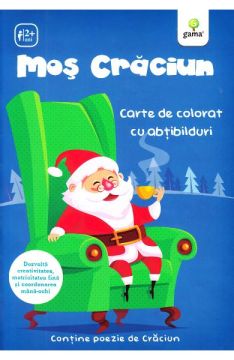 Mos Craciun. Carte de colorat cu abtibilduri (Gama)