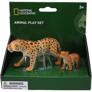 National Geographic Set 2 figurine - Leopardul si puiul 