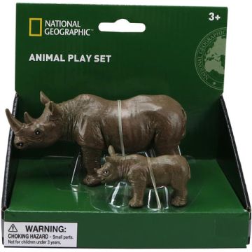 National Geographic Set 2 figurine - Rinocerul si puiul 