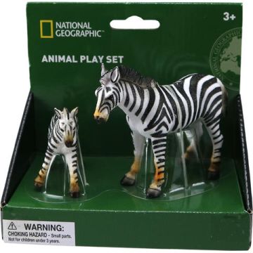 National Geographic Set 2 figurine - Zebra si puiul