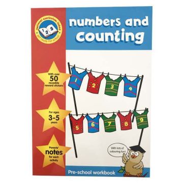 Numbers-Key Stage Sticker Work Books, Caiet de activitati cu autocolante, Numerele (3-5 ani) (375/KSWB1-3)
