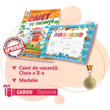 PACHET 1 PREMIERE CLASA A II-A - CAIET VACANTA + MEDALIE (DIPLOMA CADOU)
