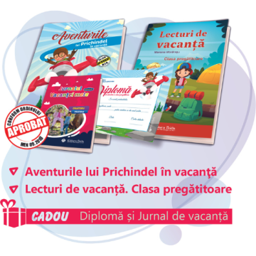PACHET 3 PREMIERE CLASA PREGATITOARE - CAIET DE VACANTA + LECTURI DE VACANTA (DIPLOMA + JURNALUL VACANTEI MELE CADOU)