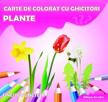 Carte de colorat cu ghicitori - Plante (Ars Libri)