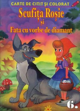 Scufita Rosie - carte de citit si colorat (Aquila)