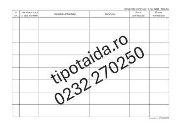 Registru contracte achizitii publice - coperta imitatie piele de diferite culori
