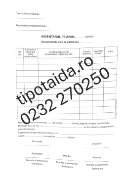 Registru inventar - arhiva documentelor - coperta imitatie piele de diferite culori