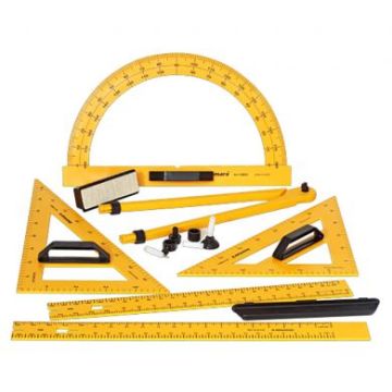 Trusa geometrie pentru tabla scolara creta/marker fara geanta