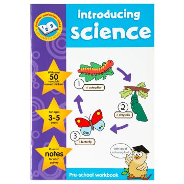 Science-Key Stage Sticker Work Books, Caiet de activitati cu autocolante, Stiinte (3-5 ani) (375/KSWB1-2)