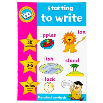 Key Stage Sticker Work Books, Caiet de activitati cu autocolante, Scrierea (3-5 ani) (375/KSWB1-4)